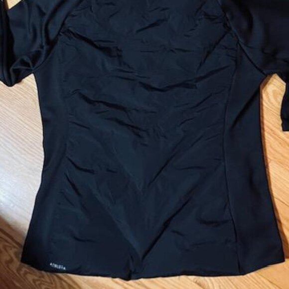 Athleta Inlet Quilted AthLeisure Black Puffer Slim Fit Hooded Jacket Sz MED - Picture 13 of 13